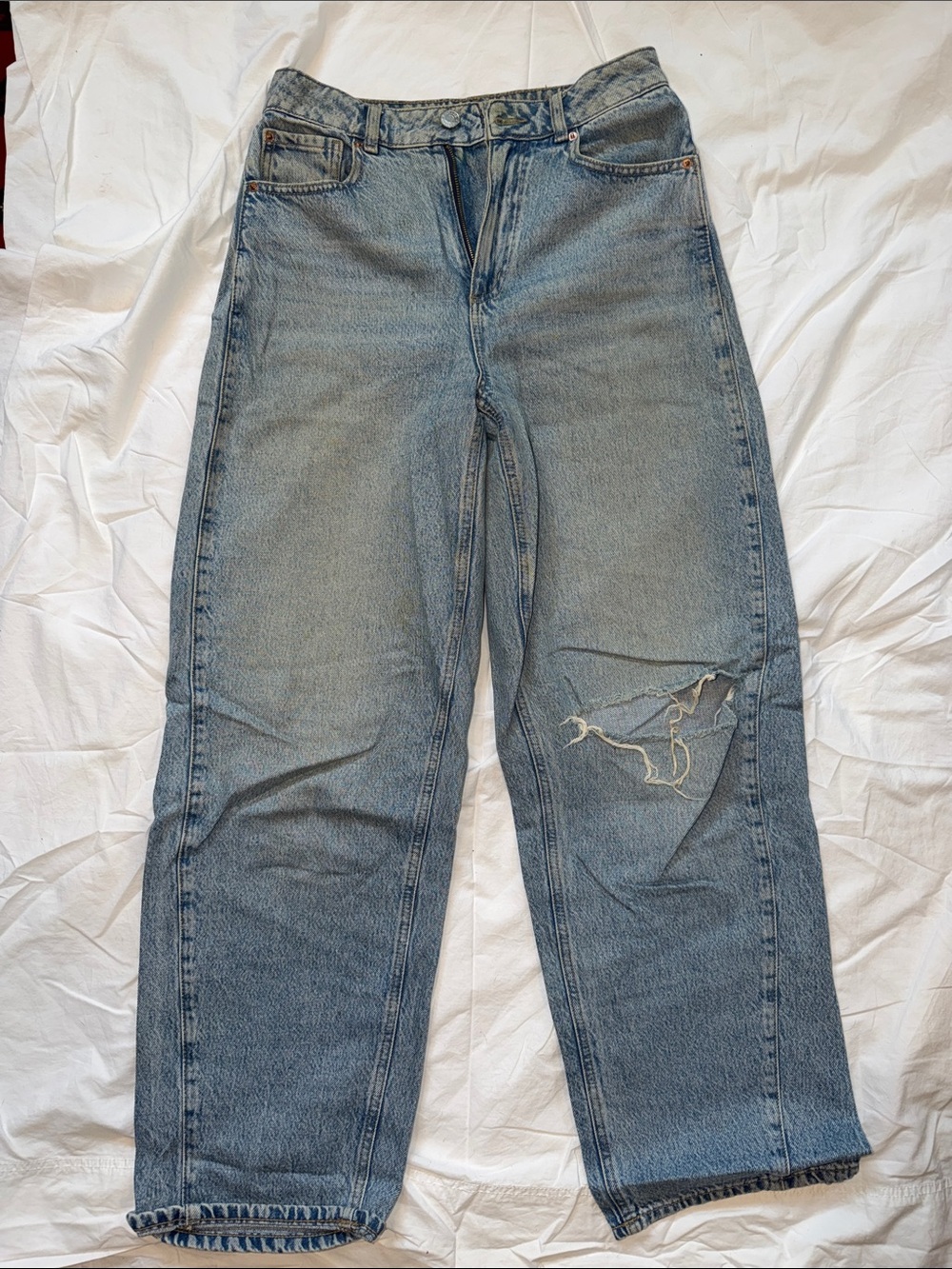 Garage Light Blue Distressed Boyfriend Jeans